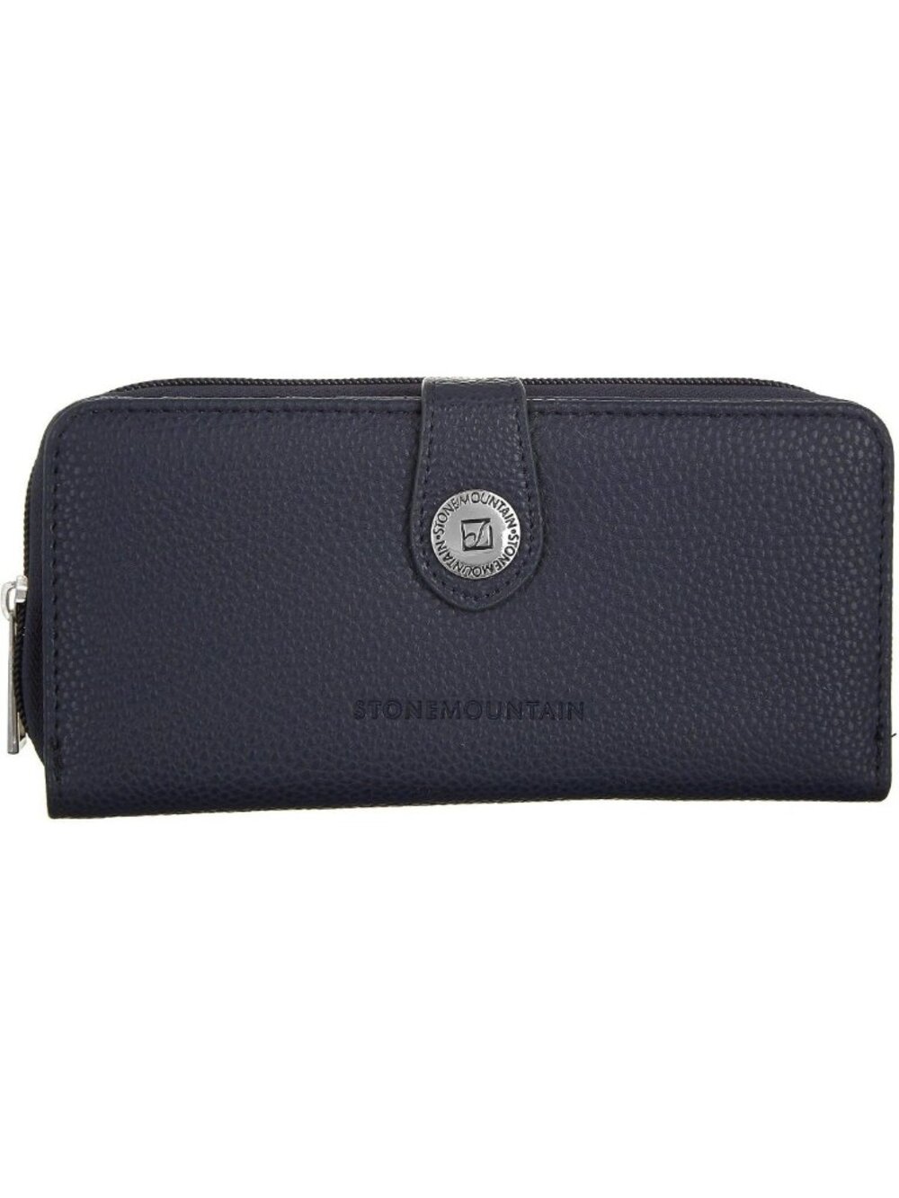 Navy Leather Zip Around Clutch Wallet | Stylish & Functional SLG for Everyday